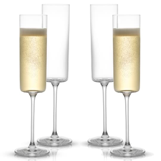 JoyJolt&#xAE; Claire Cyrstal Cylinder Champagne Glasses, 4ct.